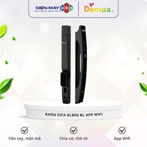Khoa cua dien tu chong nuoc Demax SL802 BL App Wifi