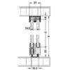 Ray đôi trượt dưới 2500mm Hafele 415.11.622 2 Ray đôi trượt dưới 2500mm Hafele 415.11.622