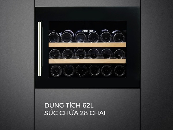 Tủ rượu vang Kocher KWEU-1012B 4 Ảnh Tủ rượu vang Kocher KWEU-1012B