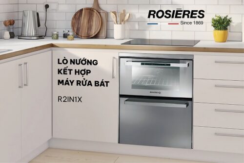 Dou lò nướng kết hợp máy rửa bát Rosieres R2IN1X 7 Thiết kế Dou lò nướng kết hợp máy rửa bát Rosieres R2IN1X