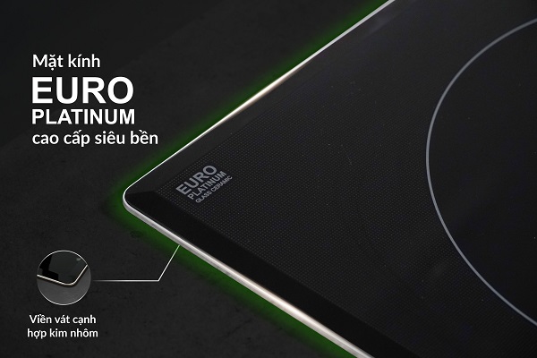 Bếp từ kết hợp hồng ngoại Eurosun EU-TE259Pro 5 Mặt kính của bếp từ kết hợp hồng ngoại Eurosun EU-TE259Pro