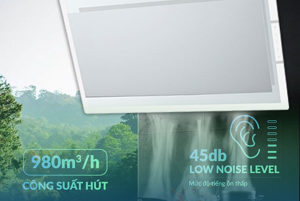 Máy hút mùi Eurosun EH-70CN78W 8 Độ ồn của máy hút mùi Eurosun EH-70CN78W