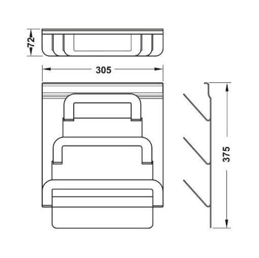 Kệ treo nắp đậy Hafele 523.00.350 4 Kệ Treo Nắp Đậy Hafele 523.00.350