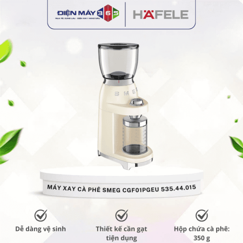 Máy xay cà phê màu kem Smeg CGF01PGEU 535.44.015