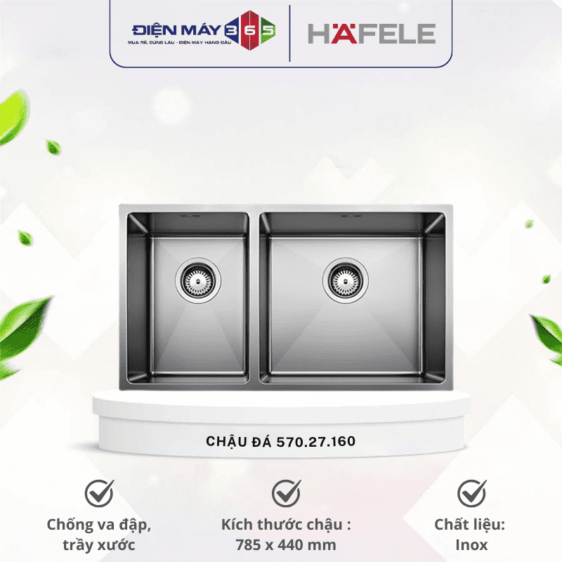 Chậu Hafele BLANCO INOX QUATRUS R15 285/435-IU 570.27.160 3 Chậu Hafele BLANCO INOX QUATRUS R15 285/435-IU 570.27.160