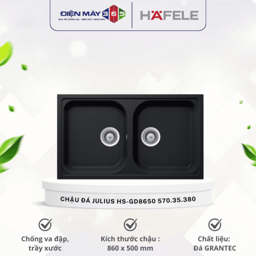 Chậu đá Hafele JULIUS HS-GD8650 570.35.380 4 570 optimized.35.380