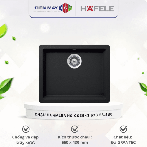 Chậu đá Hafele GALBA HS-GS5543 570.35.430