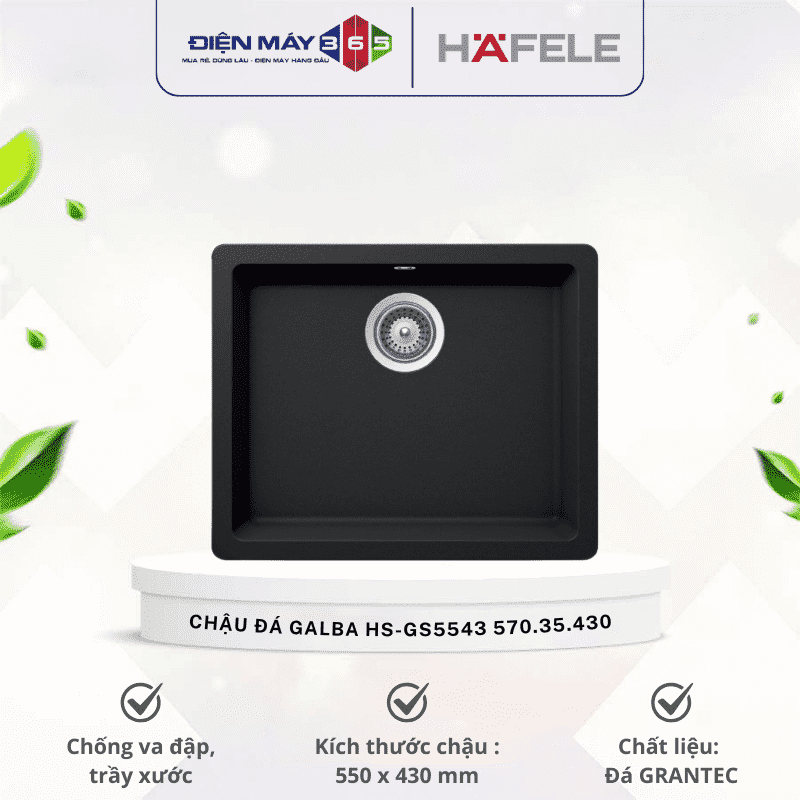 Chậu đá Hafele GALBA HS-GS5543 570.35.430 3 Chậu đá Hafele GALBA HS-GS5543 570.35.430