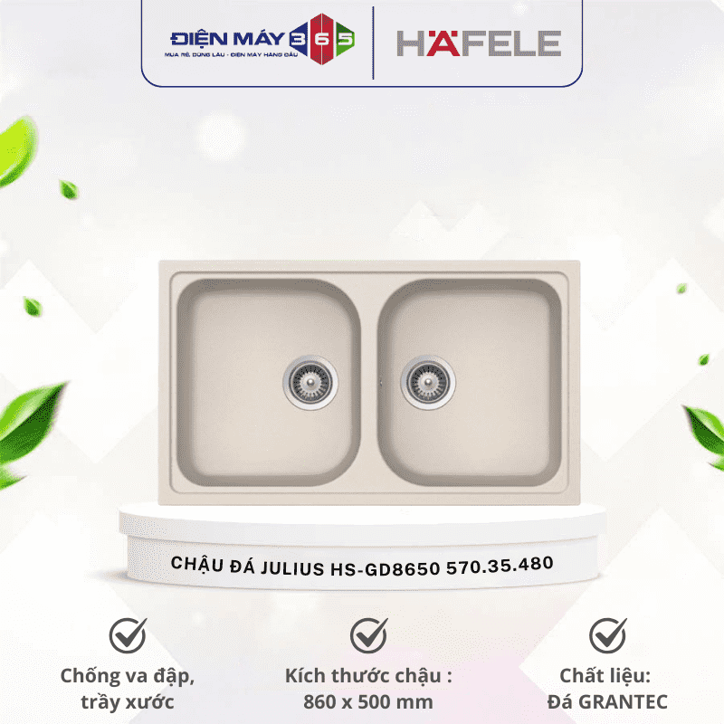 Chậu đá Hafele HS19-GEN2R90 570.35.480 3 Chậu đá Hafele HS19-GEN2R90 570.35.480