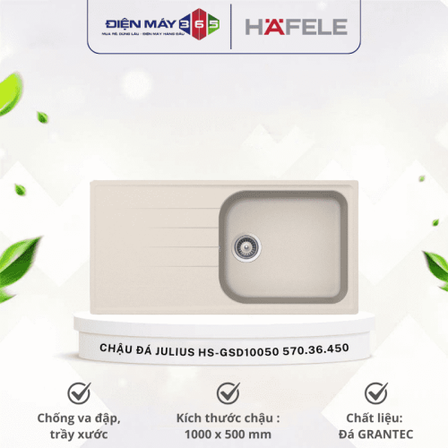 Chậu đá Hafele JULIUS HS-GSD10050 570.36.450