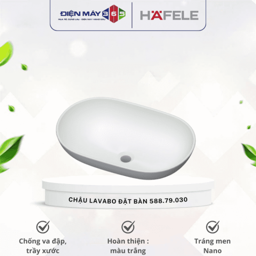 Chậu Lavabo đặt bàn Sapporo 585 Hafele 588.79.030 4 588 optimized.79.030