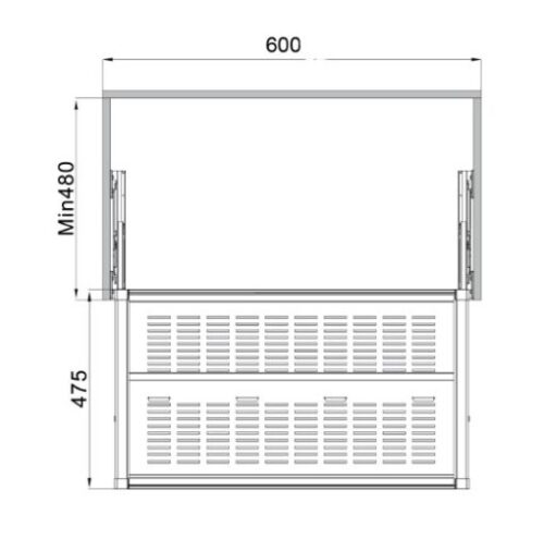 Kệ để giày bằng kim loại 600mm Hafele 807.95.861 5 807.95.861 1