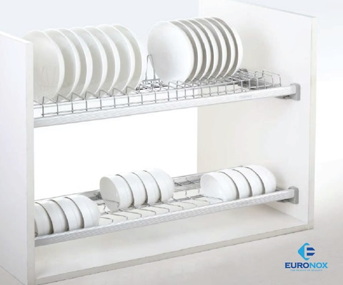 Kệ bát đĩa cố định khung nhôm Euronox EUA-80 3 Kệ bát đĩa cố định khung nhôm Euronox EUA-80