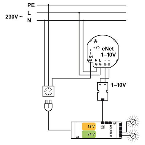 Bộ điều chỉnh sáng tối Hafele 833.89.144 5 Bộ điều chỉnh sáng tối Hafele 833.89.144