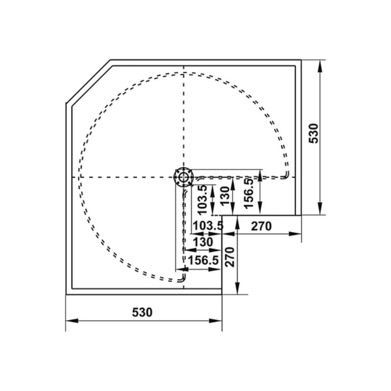 Bộ rổ góc xoay 270 độ Hafele Mezzo 548.37.011 6 Bộ rổ góc xoay 270 độ Hafele Mezzo 548.37.011