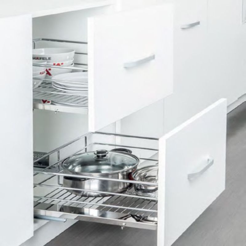 Bộ rổ kéo gắn với cánh Hafele 549.03.144 cho tủ rộng 600mm 3 Bộ rổ kéo gắn với cánh Hafele 549.03.144 cho tủ rộng 600mm