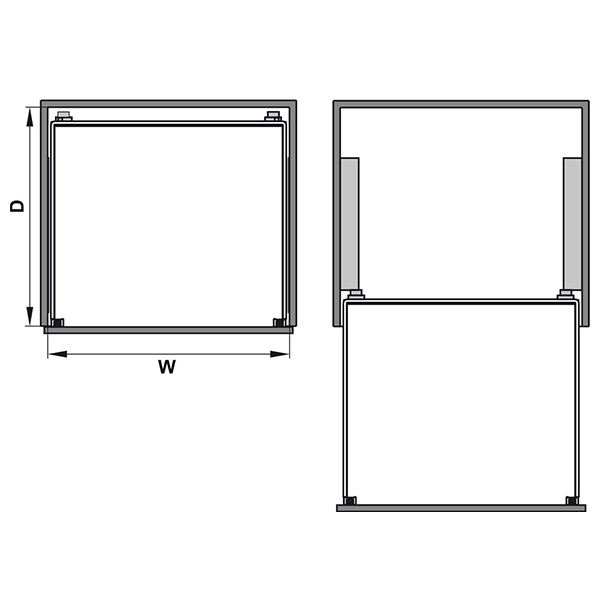 Bộ rổ kéo lọt lòng Arena Hafele 540.26.654, tủ rộng 450mm 4 Bộ rổ kéo lọt lòng Arena Hafele 540.26.654, tủ rộng 450mm