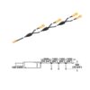 Dây nối chia 4 đèn 12V Hafele 833.74.773 1 Dây nối chia 4 đèn 12V Hafele 833.74.773