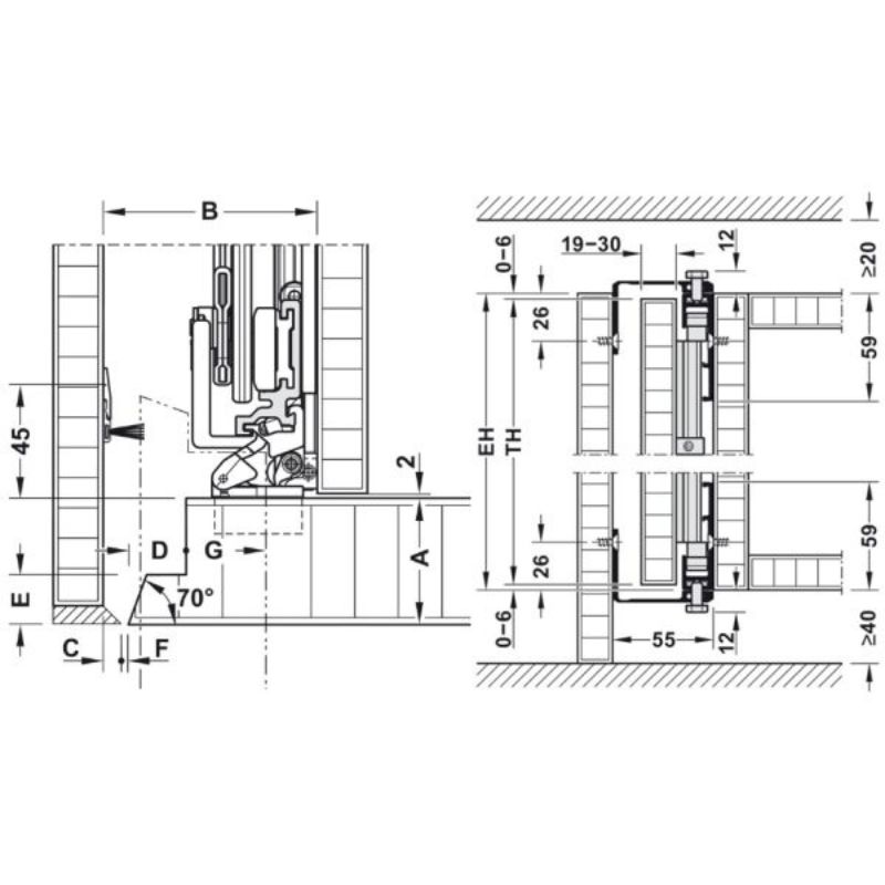 Cửa trượt xoay bằng gỗ Hafele 408.30.590 4 Cửa trượt xoay bằng gỗ Hafele 408.30.590