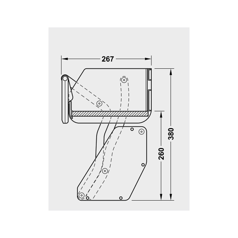 Kệ nâng hạ cho tủ bếp rộng 900mm, 1 khay, Hafele 504.68.915 4 Kích thước của Kệ nâng hạ cho tủ bếp rộng 900mm, 1 khay, Hafele 504.68.915
