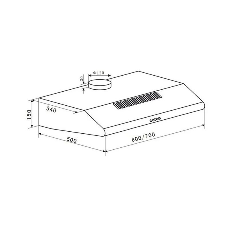 Máy hút mùi Eurosun EH-60CF19B 5 Máy hút mùi Eurosun EH-60CF19B - Ảnh 3