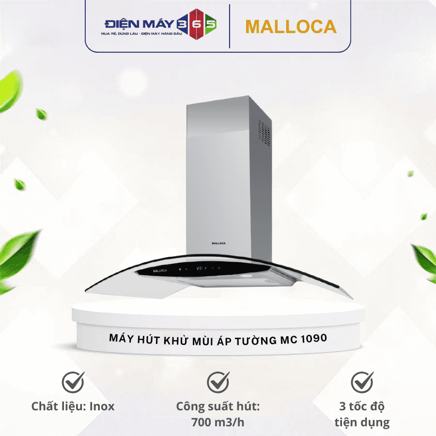 Máy hút khử mùi áp tường MALLOCA MC 1090 3 Máy hút khử mùi áp tường MALLOCA MC 1090