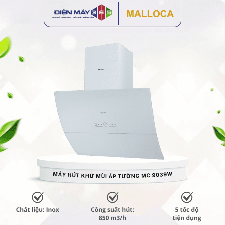 Máy hút khử mùi áp tường MALLOCA MC 9039W 3 Máy hút khử mùi áp tường MALLOCA MC 9039W