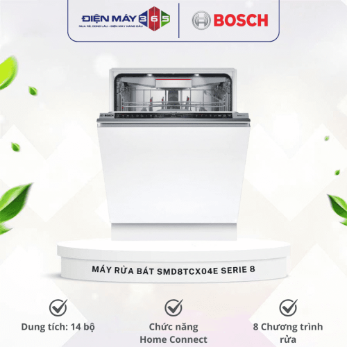 Máy rửa bát âm tủ Bosch SMD8TCX04E Serie 8