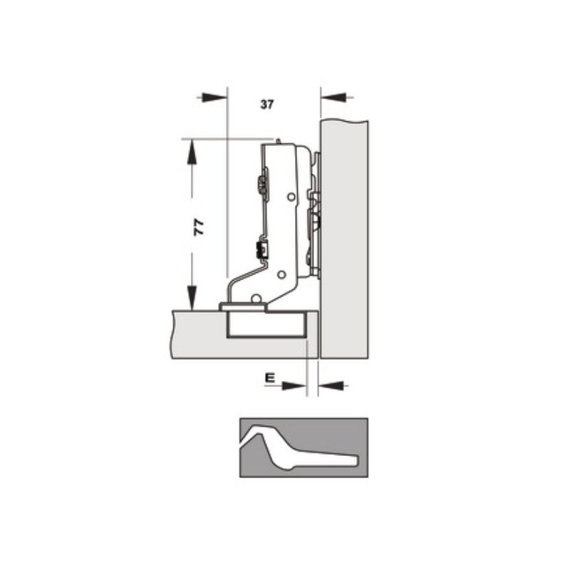 Bản lề Cucina Legato 334.00.032 inox 304 4 Bản lề Cucina Legato 334.00.032 inox 304