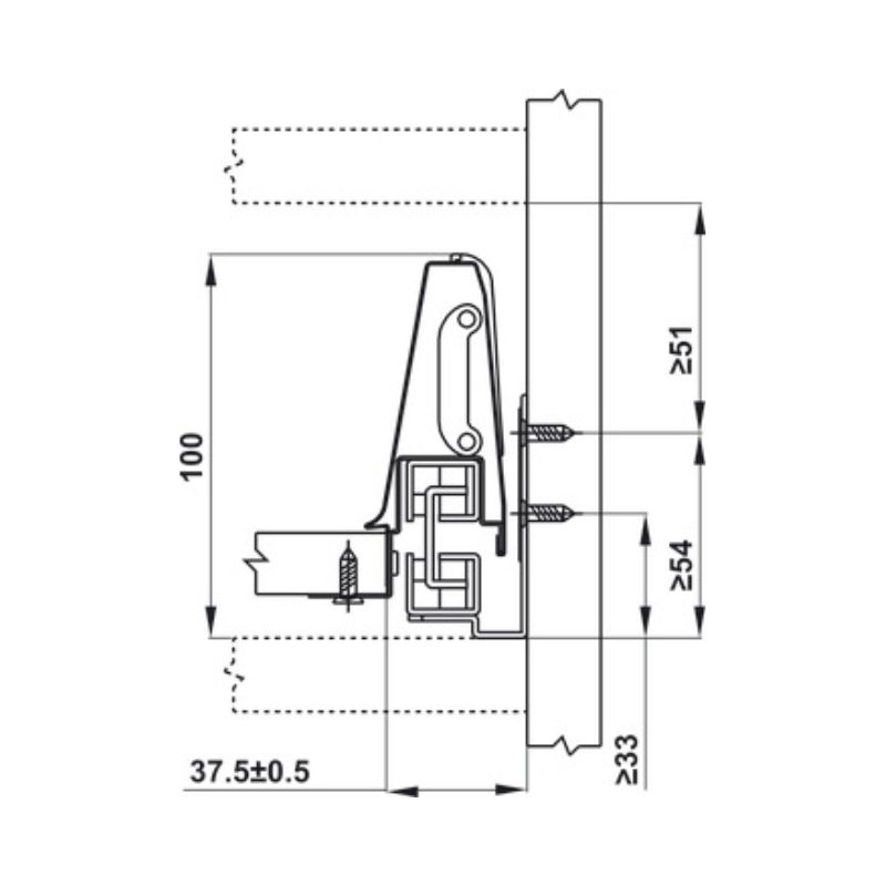 Ray hộp Hafele 552.75.705 Alto màu trắng, H84 X 500mm 4 Ray hộp Hafele 552.75.705 Alto màu trắng, H84 X 500mm - Ảnh 2