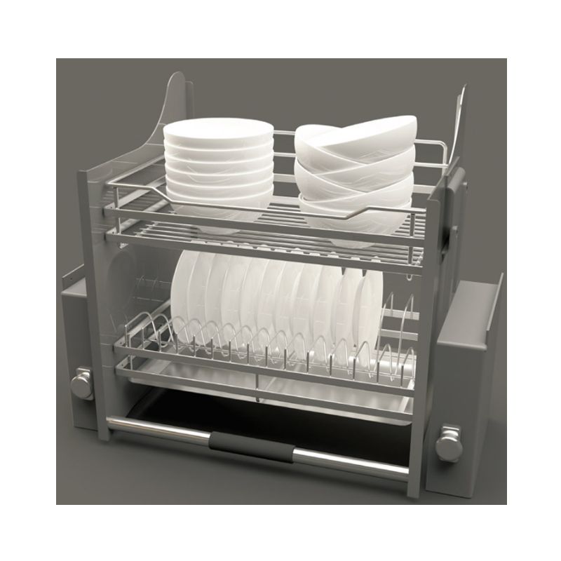 Rổ bát đĩa di động lướt dẹt Lento Hafele 504.76.017 Inox 304 3 Rổ bát đĩa di động lướt dẹt Lento Hafele 504.76.017 Inox 304