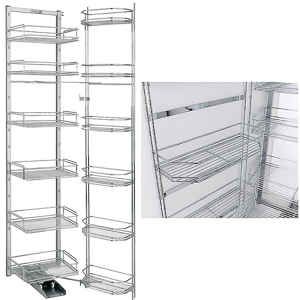Rổ kéo 6 tầng Wire basket, rộng 600mm Hafele 545.94.142 4 Rổ kéo 6 tầng Wire basket, rộng 600mm Hafele 545.94.142