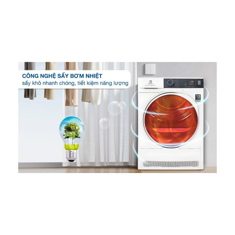 Máy sấy bơm nhiệt Electrolux EDH804H5WB 4 Máy sấy bơm nhiệt Electrolux EDH804H5WB