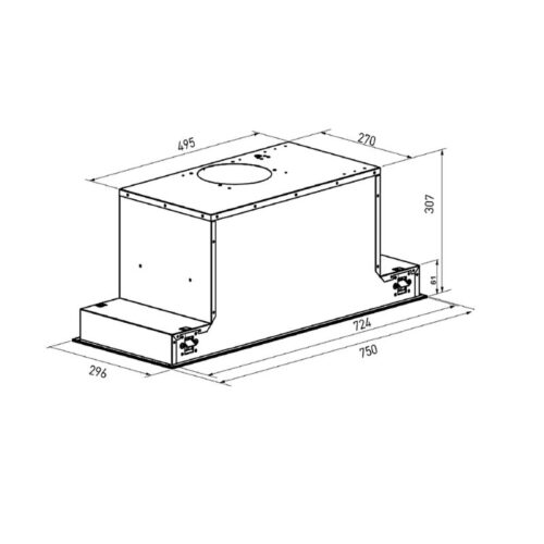 Máy hút mùi âm trần Canzy CZ 68D 6 Kích thước máy hút mùi âm trần Canzy CZ 68D