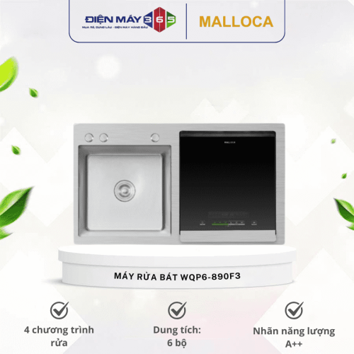 Máy rửa bát Malloca WQP6-890F3