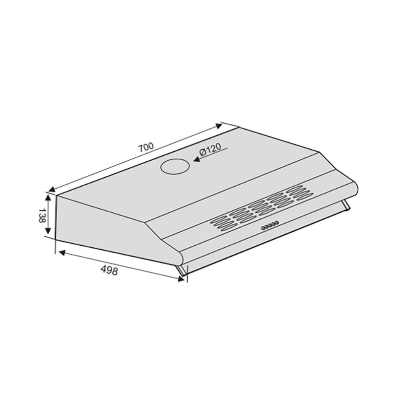 Máy hút mùi âm tủ Lorca TA 3007A-70 4 Thiết kế của Máy hút mùi âm tủ Lorca TA 3007A-70