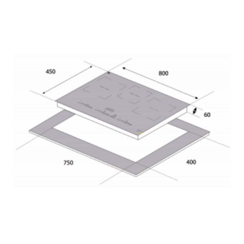 Bếp từ Eurogold 3 vùng nấu EUH2233 lắp âm 4 Kích thước bếp từ Eurogold 3 vùng nấu EUH2233 lắp âm