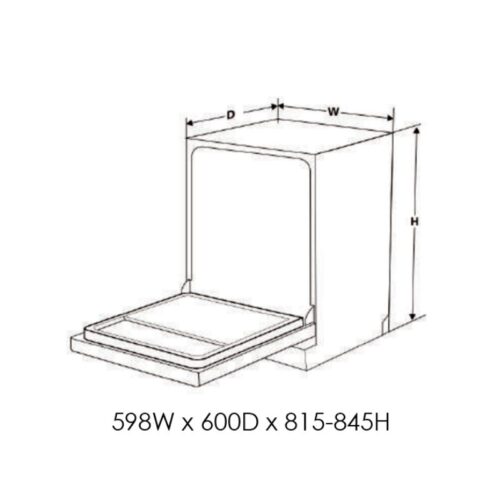 Máy rửa bát Eurogold EUW85TL15S 7 Kích thước máy rửa bát Eurogold EUW85TL15S