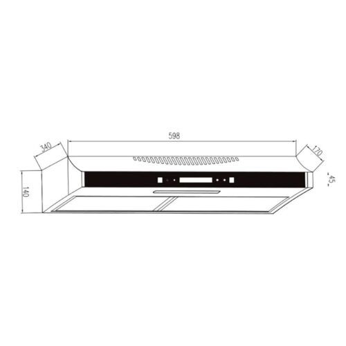 Máy hút mùi âm tủ Binova BI-23-GT-06 5 Kích thước máy hút mùi âm tủ Binova BI-23-GT-06
