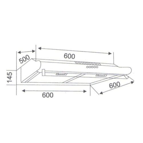 Máy hút mùi áp tường Binova BI-23-B-07 5 Kích thước máy hút mùi áp tường Binova BI-23-B-07