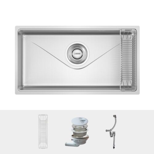 Chậu rửa bát inox 1 hố Konox TARI 8748SR Basic 9 Phụ kiện chậu rửa bát inox 1 hố Konox TARI 8748SR Basic