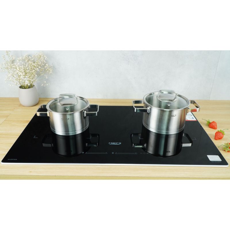 Bếp từ đôi Chefs EH-DIH893 lắp âm 4 Ảnh thực tế bếp từ đôi Chefs EH-DIH893 lắp âm