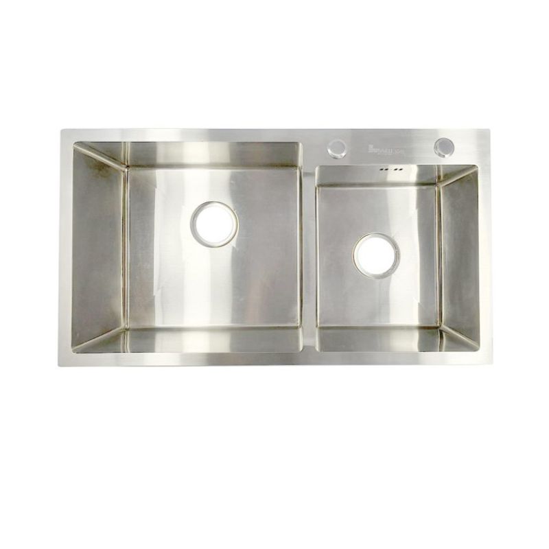 Chậu rửa bát inox 2 hố BossEU BS8245L1 3 Chậu rửa bát inox 2 hố BossEU BS8245L1