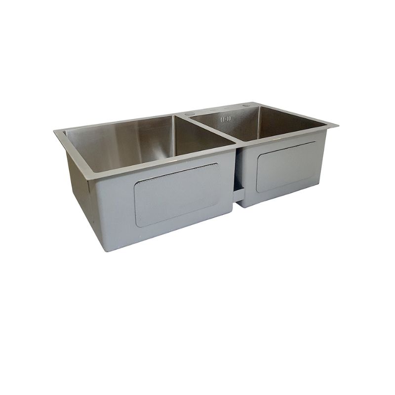 Chậu rửa bát inox 2 hố BossEU BS201.7843CL1 4 Hình ảnh chậu rửa bát inox 2 hố BossEU BS201.7843CL1