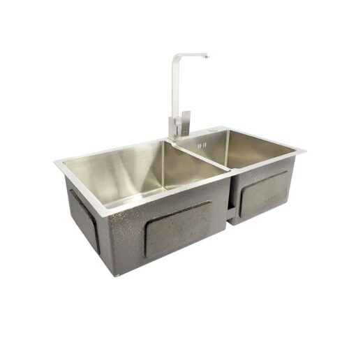 Chậu rửa bát inox 2 hố BossEU BS8245L1 5 Hình ảnh chậu rửa bát inox 2 hố BossEU BS8245L1