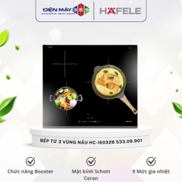 Bếp từ Hafele 3 vùng nấu HC-I6032B 533.09.901 lắp âm
