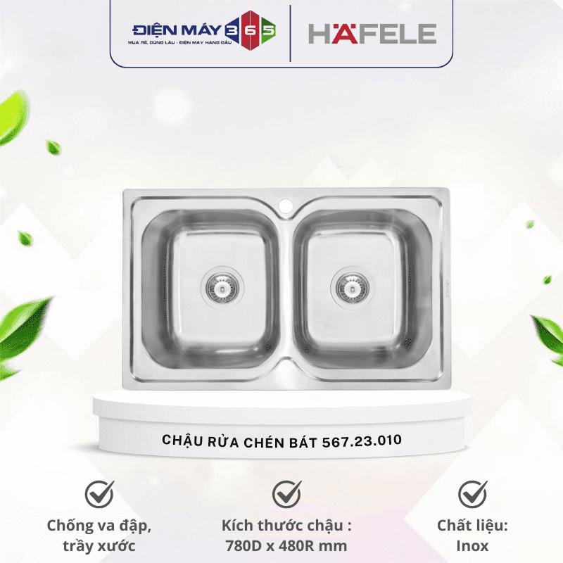 Chậu rửa chén bát Hafele Torino HS S7848 567.23.010 3 Chậu rửa chén bát Hafele Torino HS S7848 567.23.010