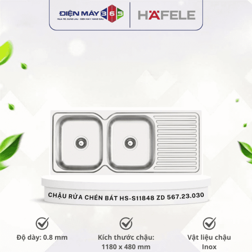 Chậu rửa chén bát Hafele HS-S11848 ZD 567.23.030 4 567 optimized.23.030
