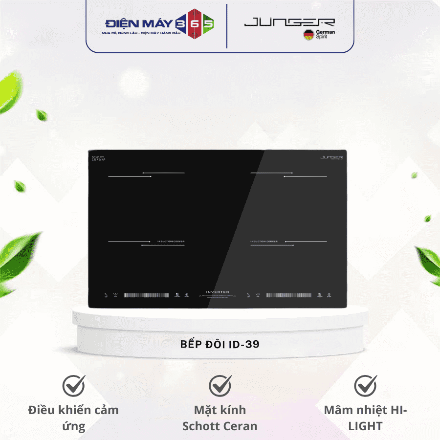 Bếp từ đôi Junger ID-39 3 Bếp từ đôi Junger ID-39