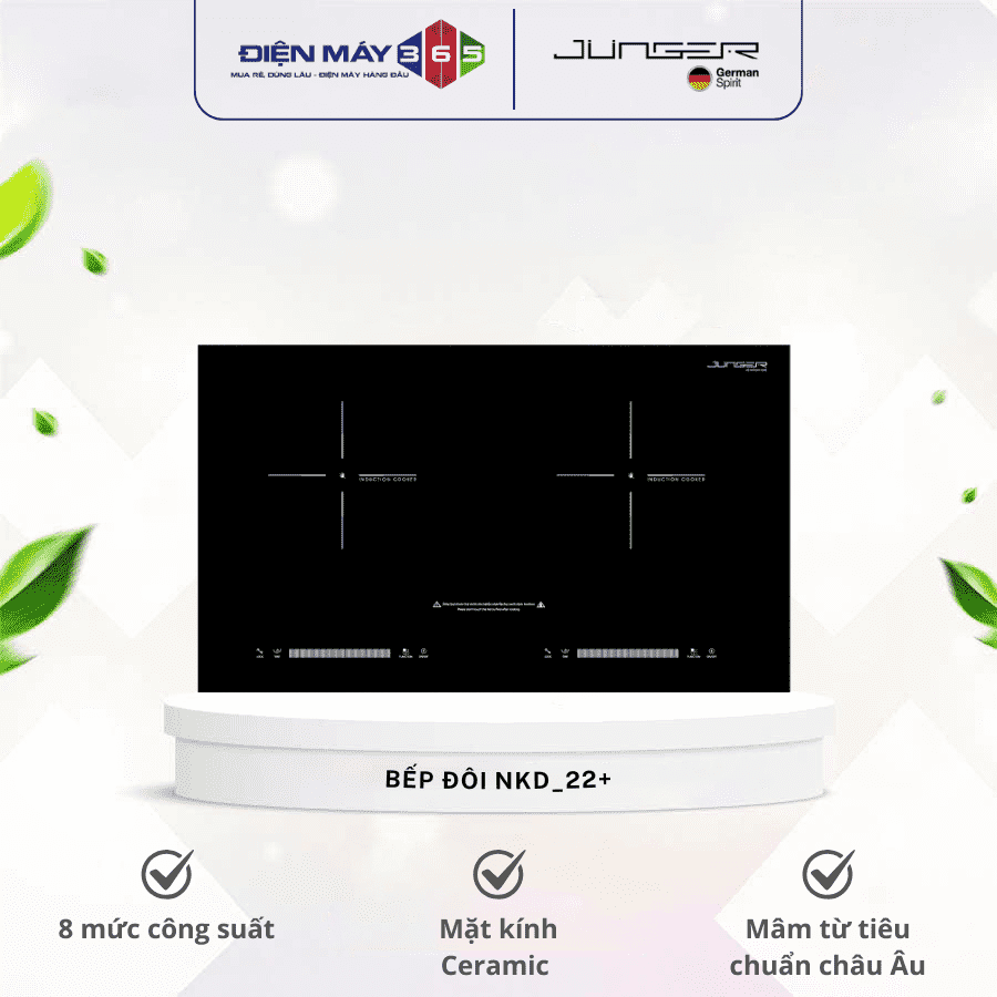 Bếp từ đôi Junger NKD-22+ lắp âm 3 Bếp từ đôi Junger NKD-22+ lắp âm